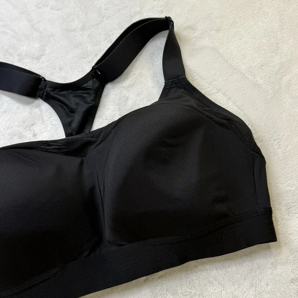 Brooks Sports Bra 36D Black High Impact Racerback‎ Running Workout Bra